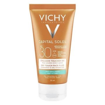 Vichy Ideal Soleil Слънцезащитен матиращ флуид за лице за комбинирана до мазна кожа SPF30 50 мл