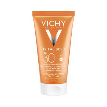 Vichy Capital Soleil Слънцезащитен матиращ флуид за лице за комбинирана до мазна кожа SPF30 50 мл