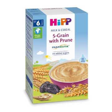 Hipp Пребиотик инстантна каша 5 зърнени култури и сливи 6М+ 250 г