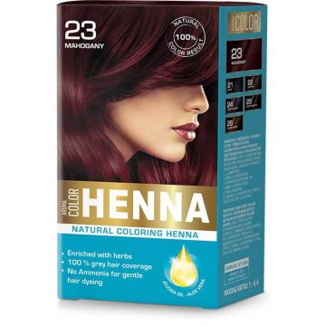 Color Henna Натурална оцветяваща къна Цвят №23 Махагон