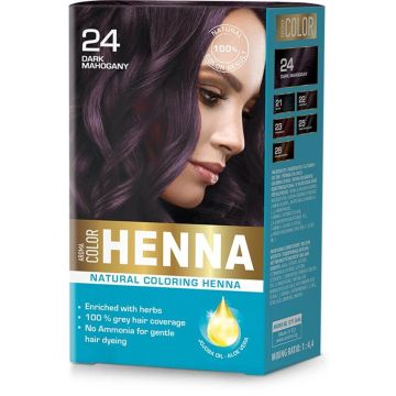 Color Henna Натурална оцветяваща къна Цвят №24 Виолетово червен
