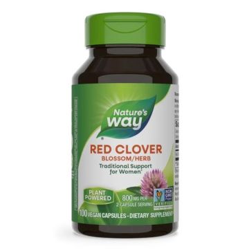 Nature's Way Red Clover Червена детелина за хормонален баланс и подкрепа на женското здраве 400 мг х100 V капсули