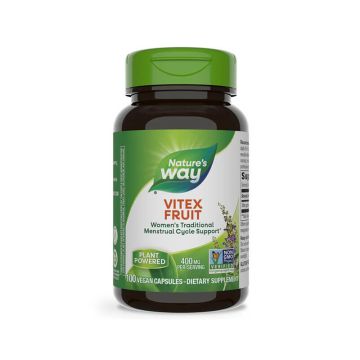 Nature's Way Vitex Fruit Плод от Витекс при хормонален дисбаланс 400 мг х 100 капсули