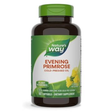 Nature's Way Primrose Max Strength Вечерна иглика масло в подкрепа на женското здраве 1300 мг х 60 софтгел капсули