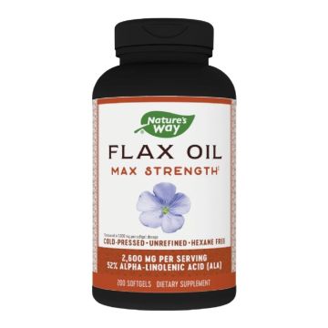 Nature's Way Flax Oil Max Strength Ленено масло 1300 мг х 200 софтгел капсули