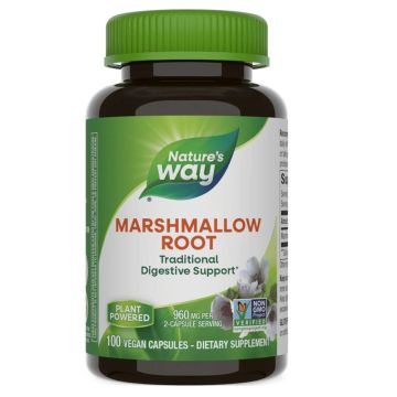 Nature’s Way Marshmallow Root Бяла Ружа за здрава дихателна и храносмилателна система 480 мг х 100 капсули