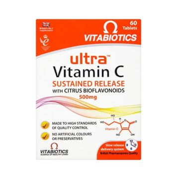 Ultra Витамин C за имунитет 500 мг x 60 таблетки Vitabiotics