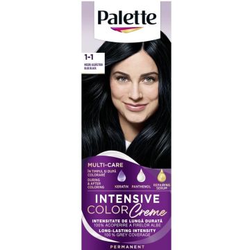 Palette Intensive Color Creme Дълготрайна крем боя за коса 1-1 Blue Black