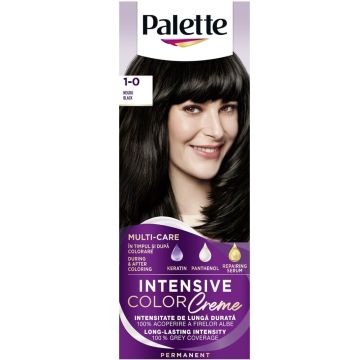 Palette Intensive Color Creme Дълготрайна крем боя за коса 1-0 Black