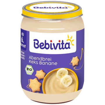 Bebivita Mлечна каша "Лека нощ" с бисквити 6М+ 190 г