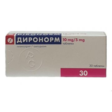 Диронорм 10 мг/5 мг х 30 таблетки Gedeon Ritcher
