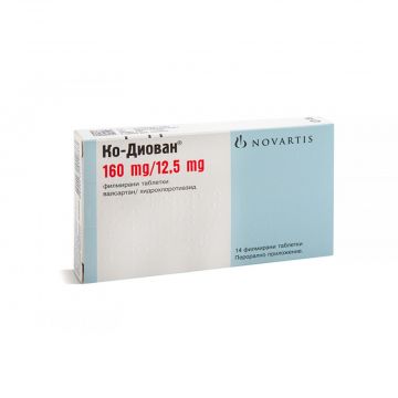 Ко-Диован 160 мг/12.5 мг х 14 таблетки Novartis