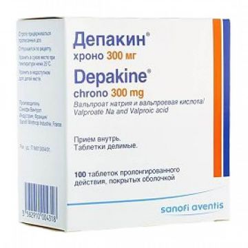 Депакин Хроно 300 мг х 100 таблетки Sanofi