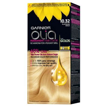 Garnier Olia Трайна безамонячна боя за коса, 10.32 Platinum Gold