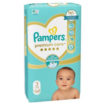 Пелени Pampers Premium Care Размер 3 60 бр