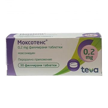 Моксотенс 0.2 мг х 30 таблетки Teva