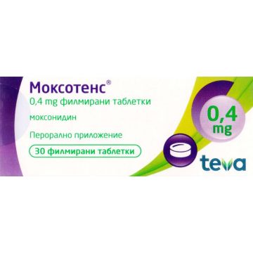 Моксотенс 0.4 мг х 30 таблетки Teva
