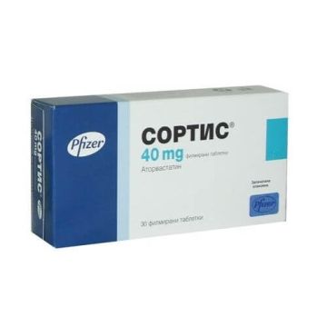 Сортис 40 мг х 30 таблетки Pfizer