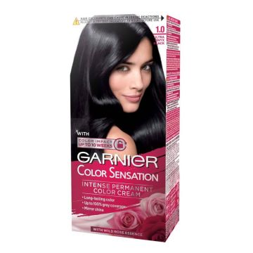 Garnier Color Sensation Трайна боя за коса, 1.0 Ultra Onyx Black