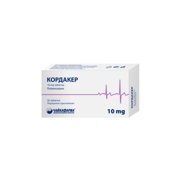 Кордакер 10 мг х 30 таблетки ЧайкаФарма