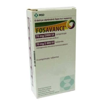 Фозаванс 70 мг/2800 IU х 4 таблетки MSD