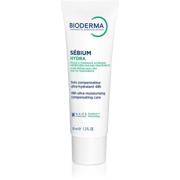 Bioderma Sebium Hydra Хидратиращ крем за акнеична кожа, суха вследствие на терапии 40 мл
