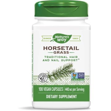Nature's Way Horsetail Grass Трева от Полски хвощ за здрави пикочни пътища 440 мг х100 V капсули