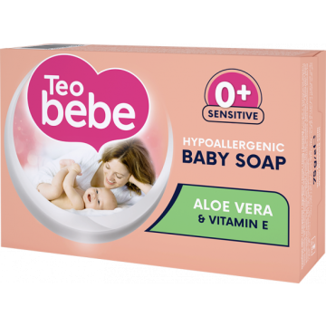 Teo Bebe Бебешки крем-сапун с екстракт от алое вера 0+ месеца 75 гр