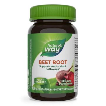 Nature’s Way Beet root Червено цвекло в подкрепа на сърдечно-съдовата система и кръвообръщението 500 мг х100 V капсули