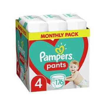 Пелени-гащички Pampers Pants Monthly Pack Размер 4 S 176 бр Procter & Gamble
