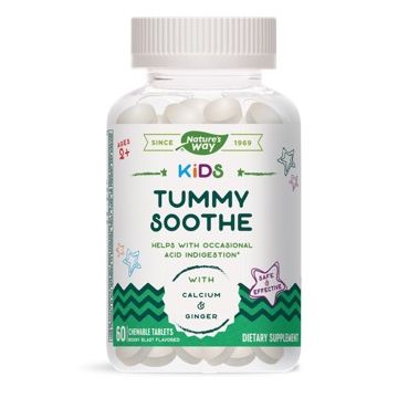 Nature's Way Kids Tummy Soothe Витамини за деца за стомашен комфорт 60 дъвчащи таблетки