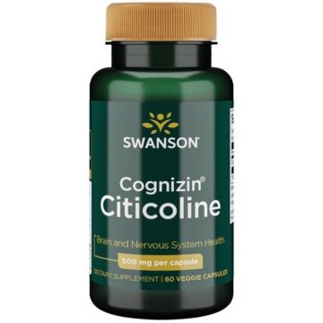 Swanson Cognizin Citicoline Когнизин цитиколин за памет и концентрация 60 капсули