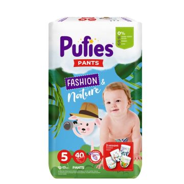 Пелени - гащички Pufies Pants Fashion & Nature 5 Junior 40 бр