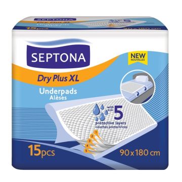 Septona Dry Plus Underpads Еднократни чаршафи 90/180 см 15 бр 