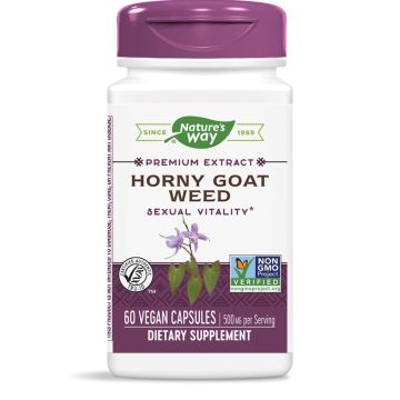 Nature's Way Horny Goat Weed Епимедиум за поддържане на сексуалната активност  500 мг х60 V капсули
