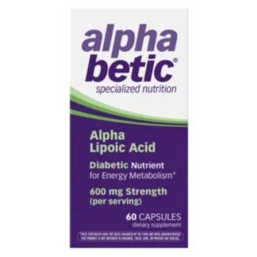 Alpha betic Алфа липоева киселина 200 мг 60 капсули Enzymatic Therapy