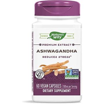 Nature's Way Ashwagandha Ашваганда при стрес, напрежение и умора 500 мг х60 V капсули