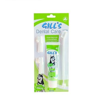 Gill's Паста за зъби за кучета, пръст, четка за зъби 