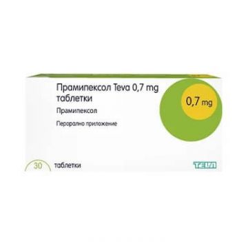 Прамипексол 0.7 мг х 30 таблетки Teva
