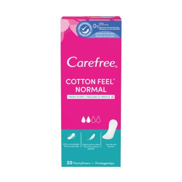 Carefree Cotton Feel Normal Fresh Ежедневни дамски превръзки х 20 бр