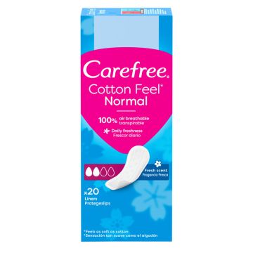 Carefree Cotton Feel Normal Fresh Ежедневни дамски превръзки х 20 бр