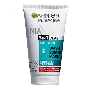 Garnier Skin Naturals Pure Active 3в1 Почистващ гел за лице 150 мл