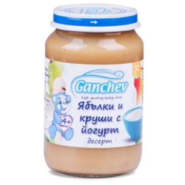 Ganchev Десерт ябълки и круши с йогурт 4М+ 190 гр