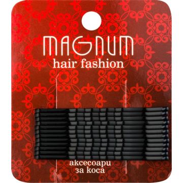  Magnum Hair Fashion Фиби за коса черни х 12 бр