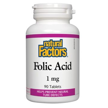 Natural Factors Folic Acid Фолиева киселина 1 мг х 90 таблетки