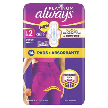 Always Platinum Super Дамски превръзки x 14 бр.