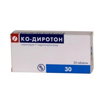 Ко-Диротон 10 мг / 12,5 мг х 30 таблетки Gedeon