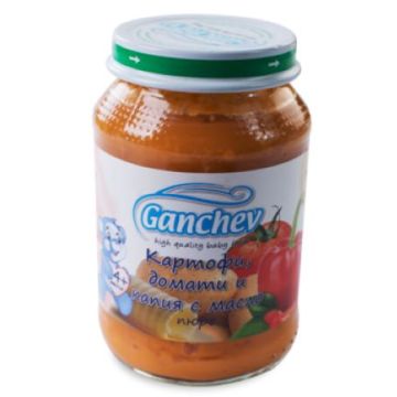 Ganchev Пюре картофи, домати и капия с масло 4М+ 190 гр