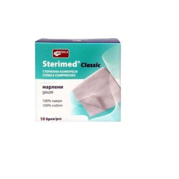 Medica Sterimed Classic Стерилен компрес 7,5/7,5 см 10 бр