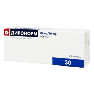Диронорм 20 мг/10 мг х 30 таблетки Gedeon